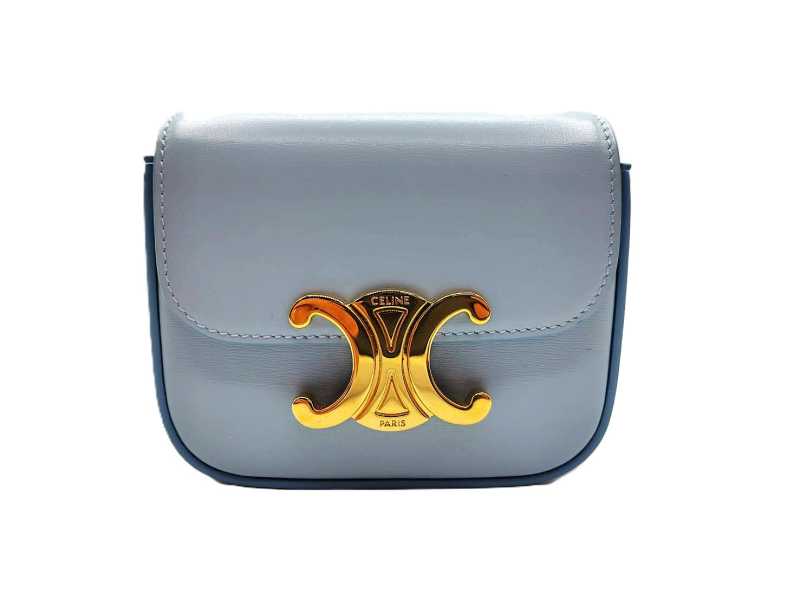 セリーヌ買取 トリオンフ ミニ クロード レザー ショルダーバッグ